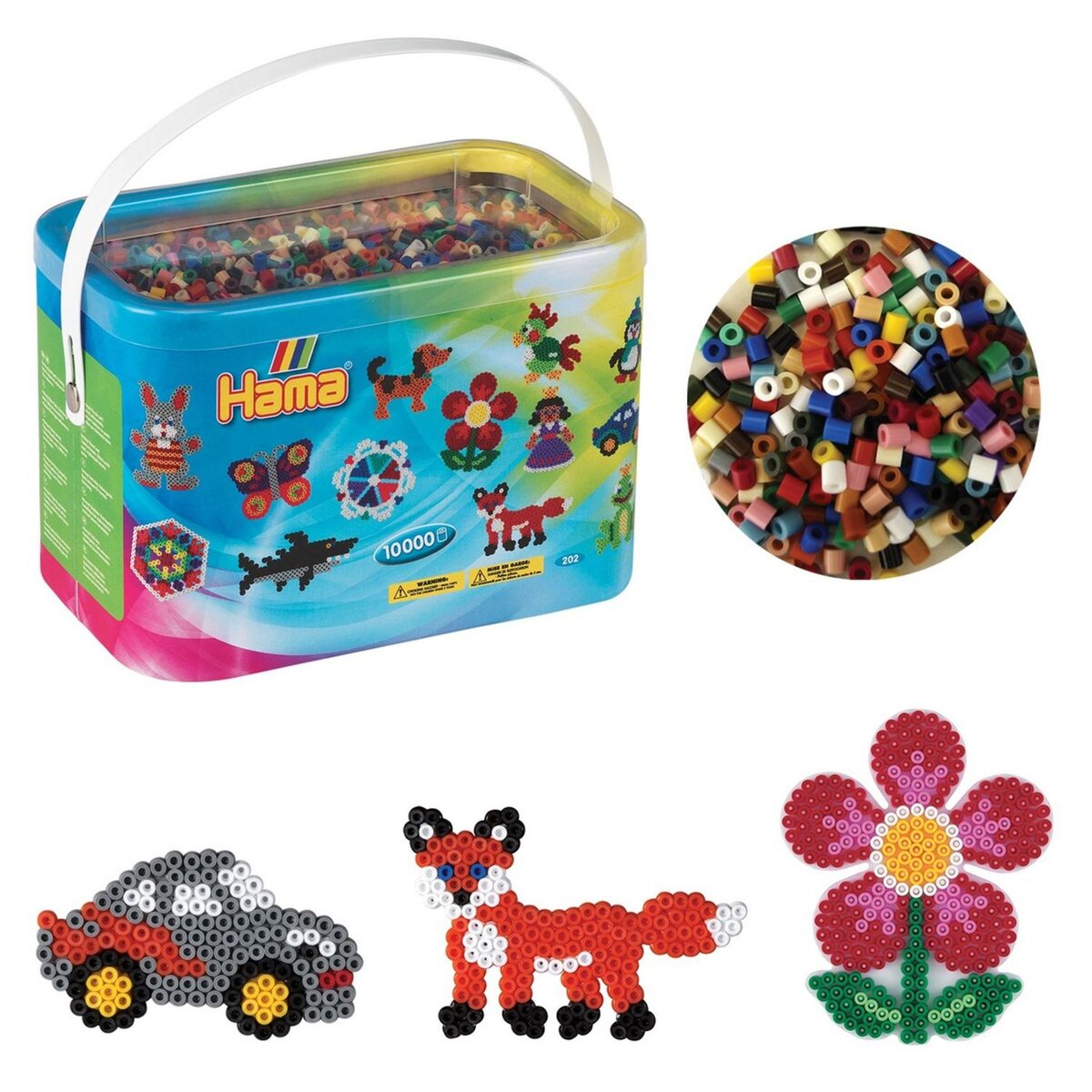 Hama Baril de 10 000 perles à repasser - 22 couleurs