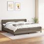 Voir la diapositive 2 : VIDAXL Sommier a lattes de lit avec matelas Taupe 200x200 cm Tissu