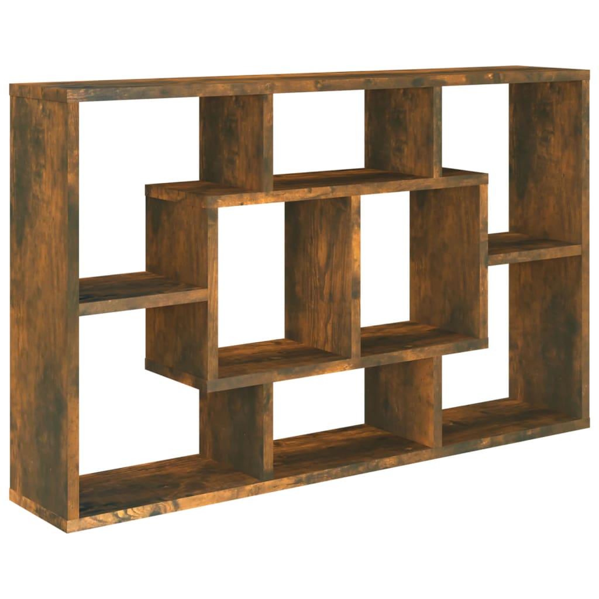 Voir la diapositive 2 : VIDAXL Etagere murale Chene fume 85x16x52,5 cm Bois d'ingenierie