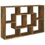 Voir la diapositive 2 : VIDAXL Etagere murale Chene fume 85x16x52,5 cm Bois d'ingenierie