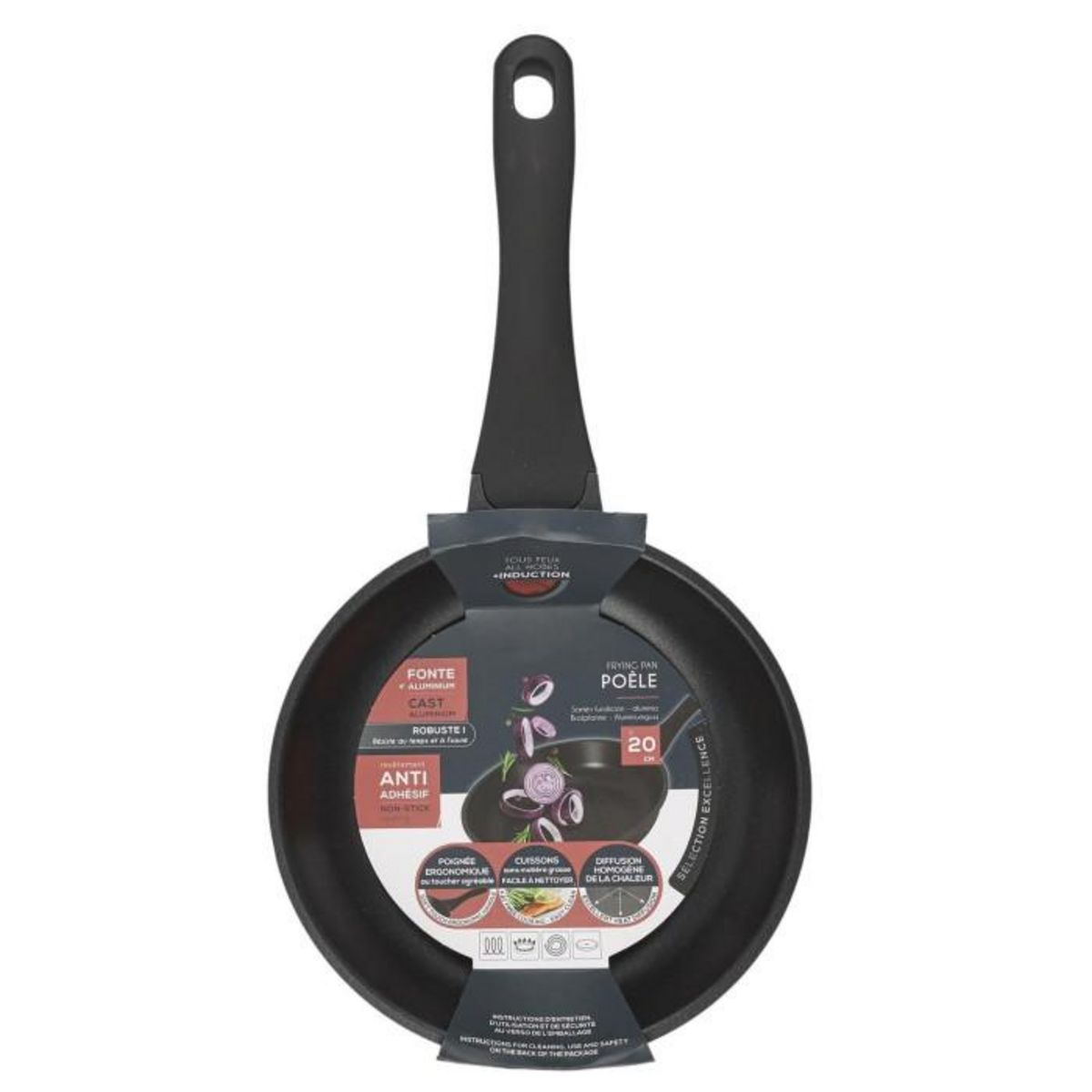 Paris Prix Poêle Aluminium  Fonte  20cm Noir