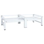 VIDAXL Socle de lave-linge et seche-linge et etagere coulissante Blanc