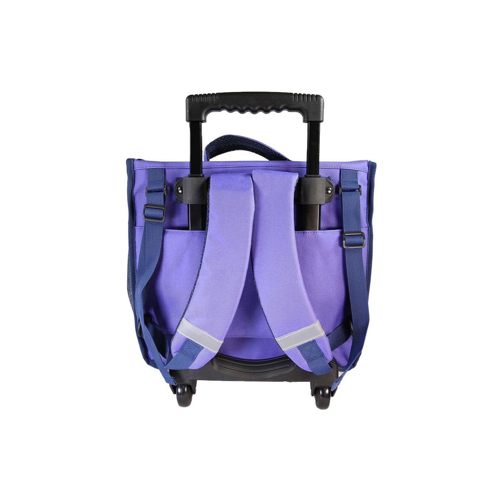 Voir la diapositive 4 : Bagtrotter Cybel – cartable à roulettes 38 cm primaire – violet – fille – 2 compartiments