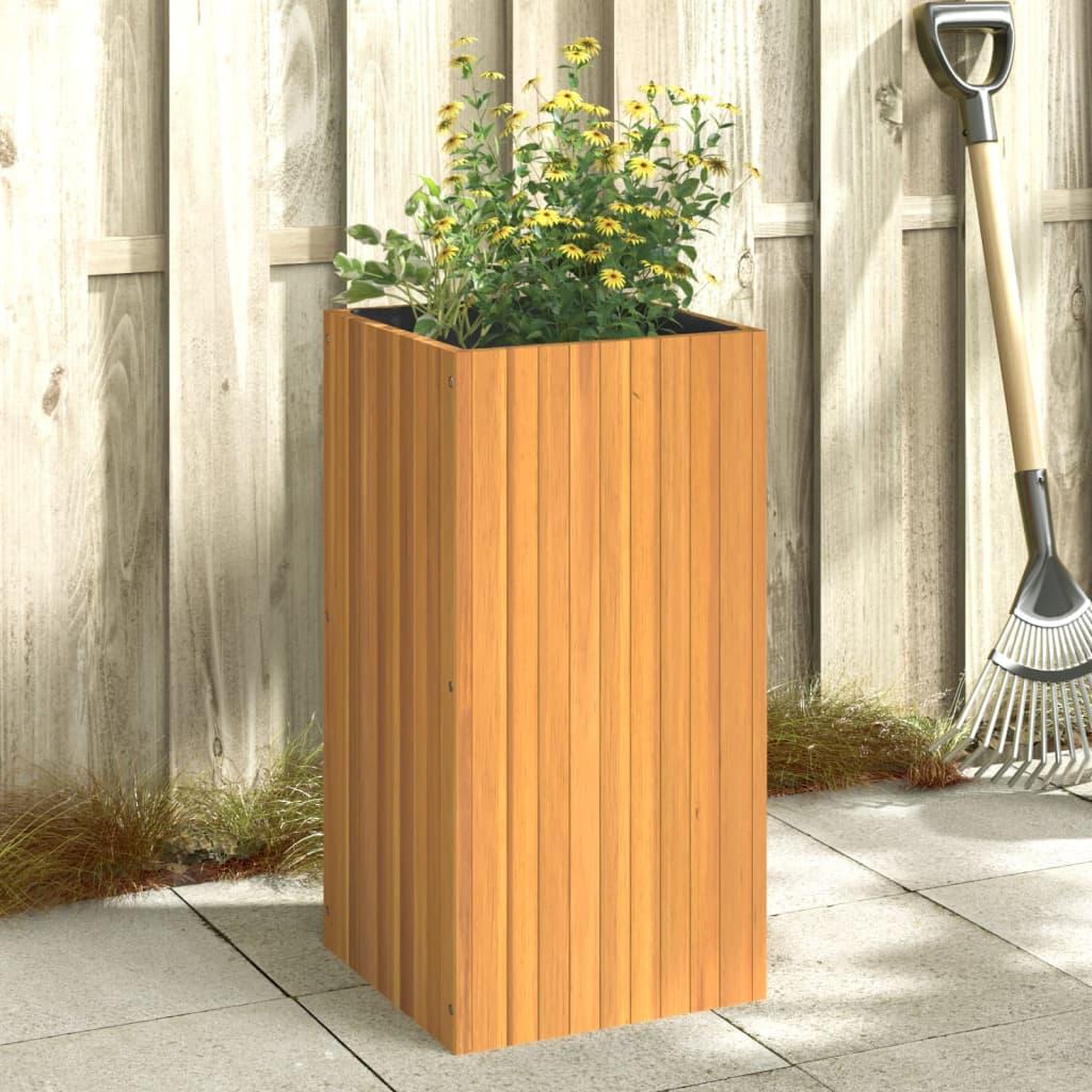 VIDAXL Jardiniere 45x45x90 cm bois massif d'acacia