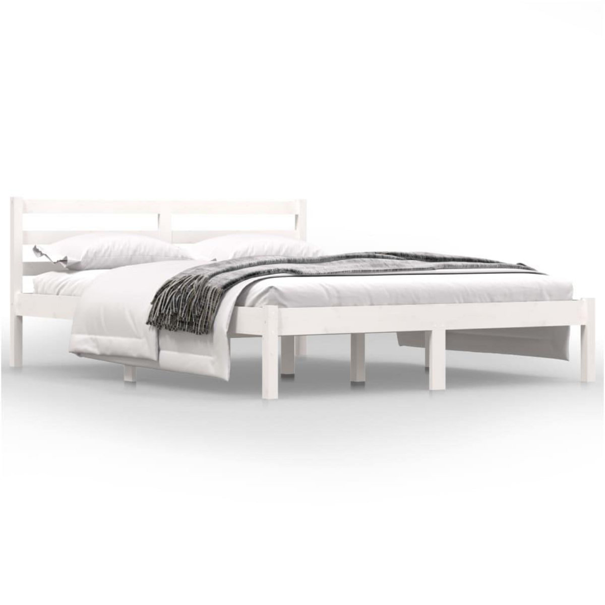 VIDAXL Cadre de lit sans matelas 120x190 cm blanc
