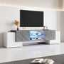 Voir la diapositive 4 : MERAX Meuble tv blanc 180cm mdf