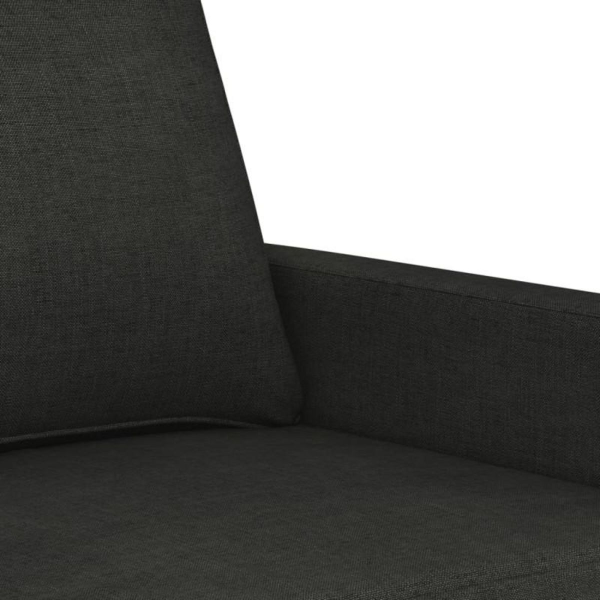VIDAXL Canapé à 2 places Noir 120 cm Tissu