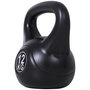 Voir la diapositive 5 : HOMCOM Kettlebell 12 Kg - haltère boule - poignée ergonomique - PVC noir