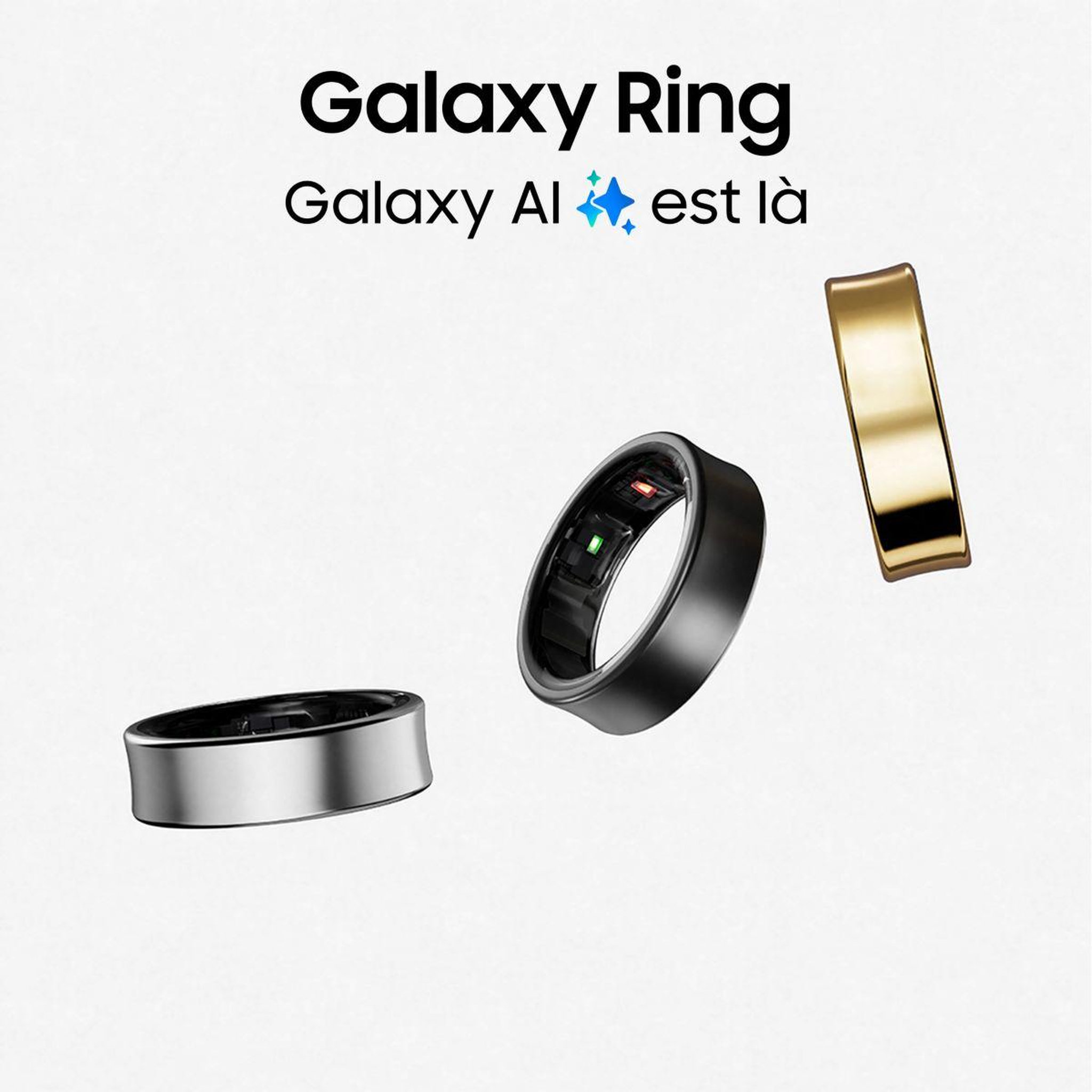 Voir la diapositive 2 : Samsung Bagues connectées Ring taille 11 Argent
