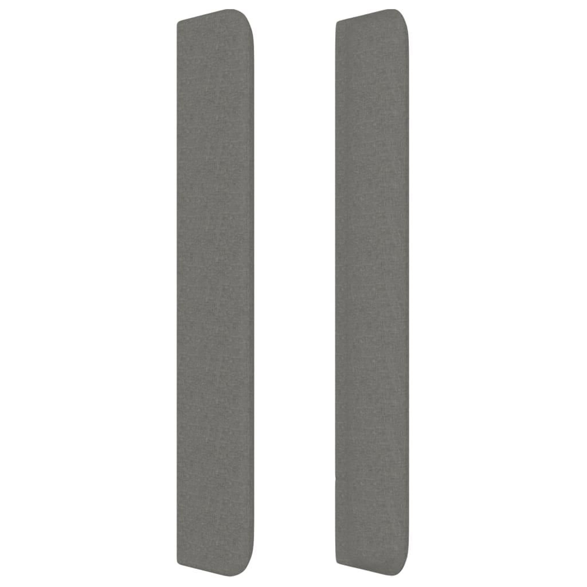Voir la diapositive 4 : VIDAXL Tete de lit avec oreilles Gris fonce 203x16x118/128 cm Tissu