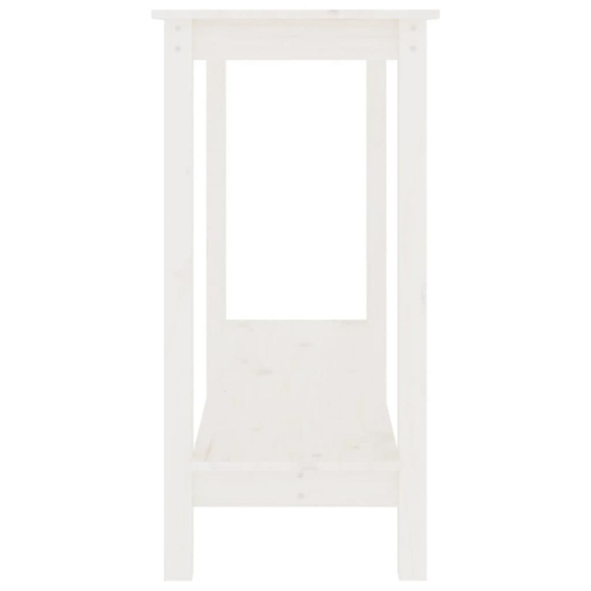 VIDAXL Table console Blanc 110x40x80 cm Bois massif de pin