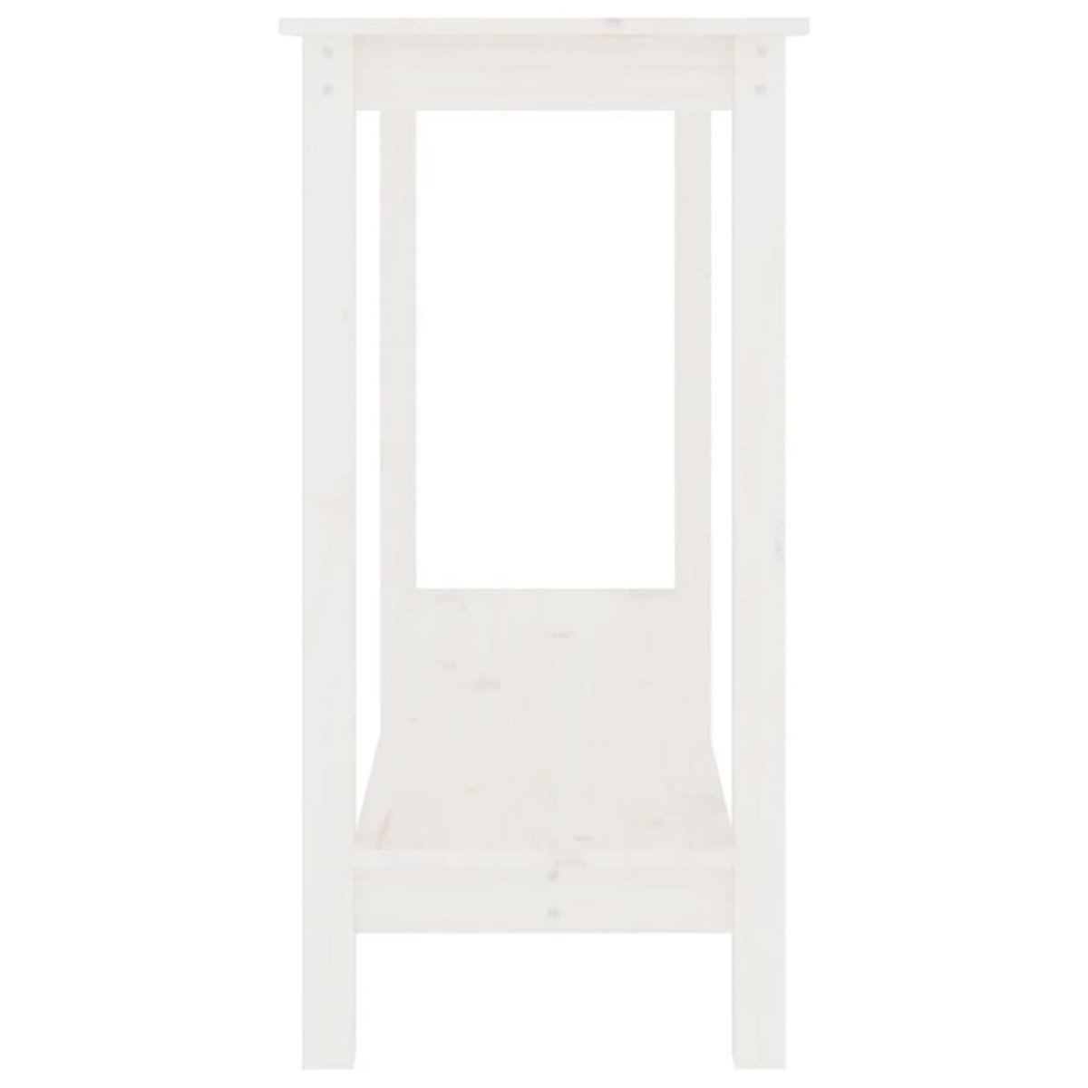 VIDAXL Table console Blanc 110x40x80 cm Bois massif de pin
