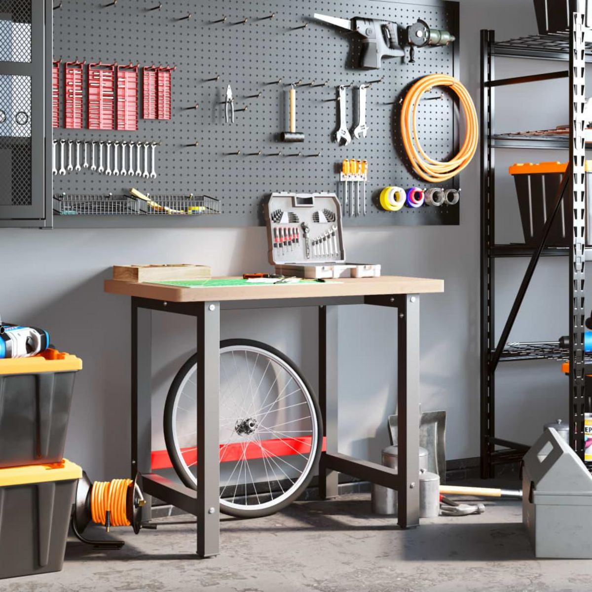 VIDAXL Etabli 100x60x83 cm bois massif de hetre rectangulaire