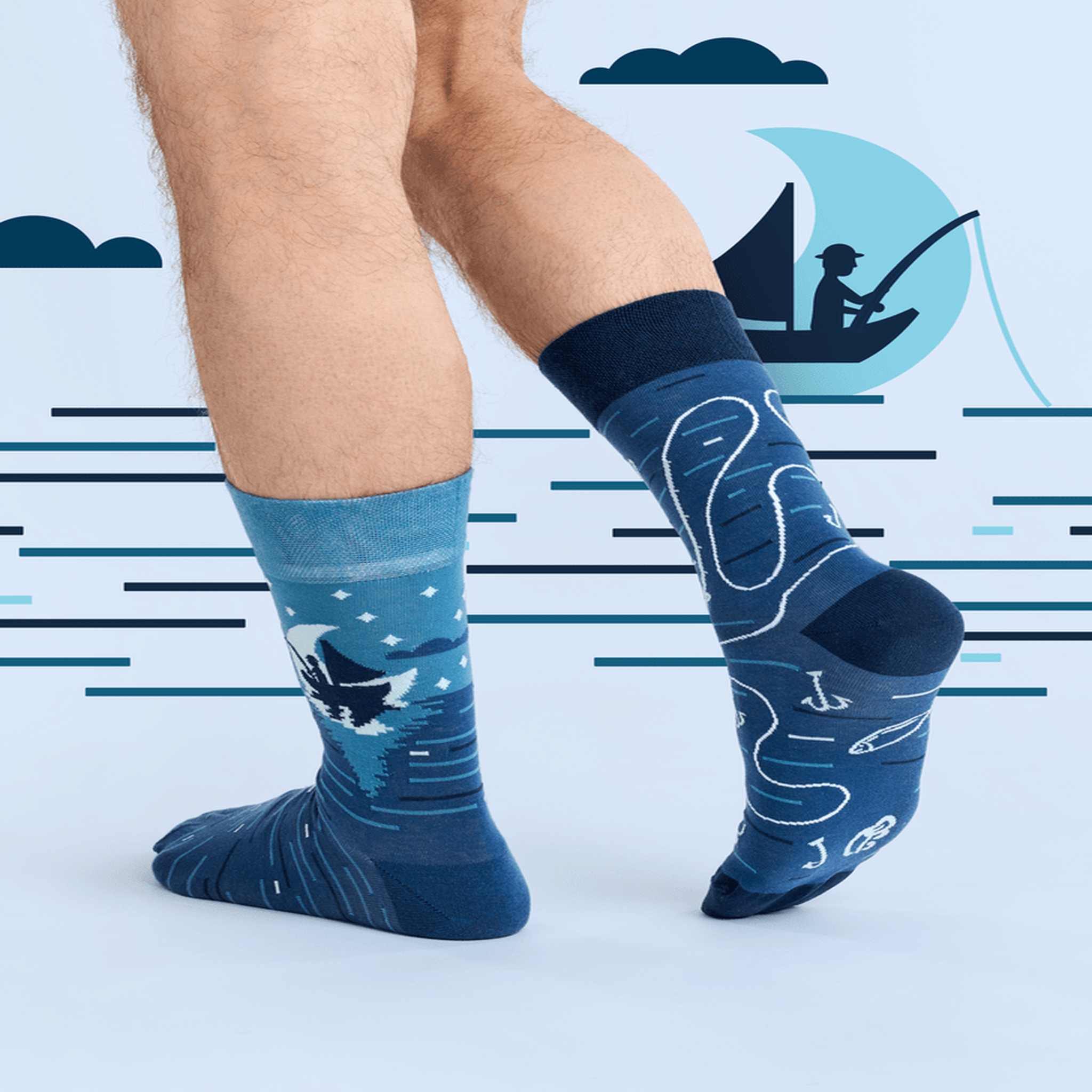 Voir la diapositive 4 : DEDOLES Chaussettes pêcheur de nuit
