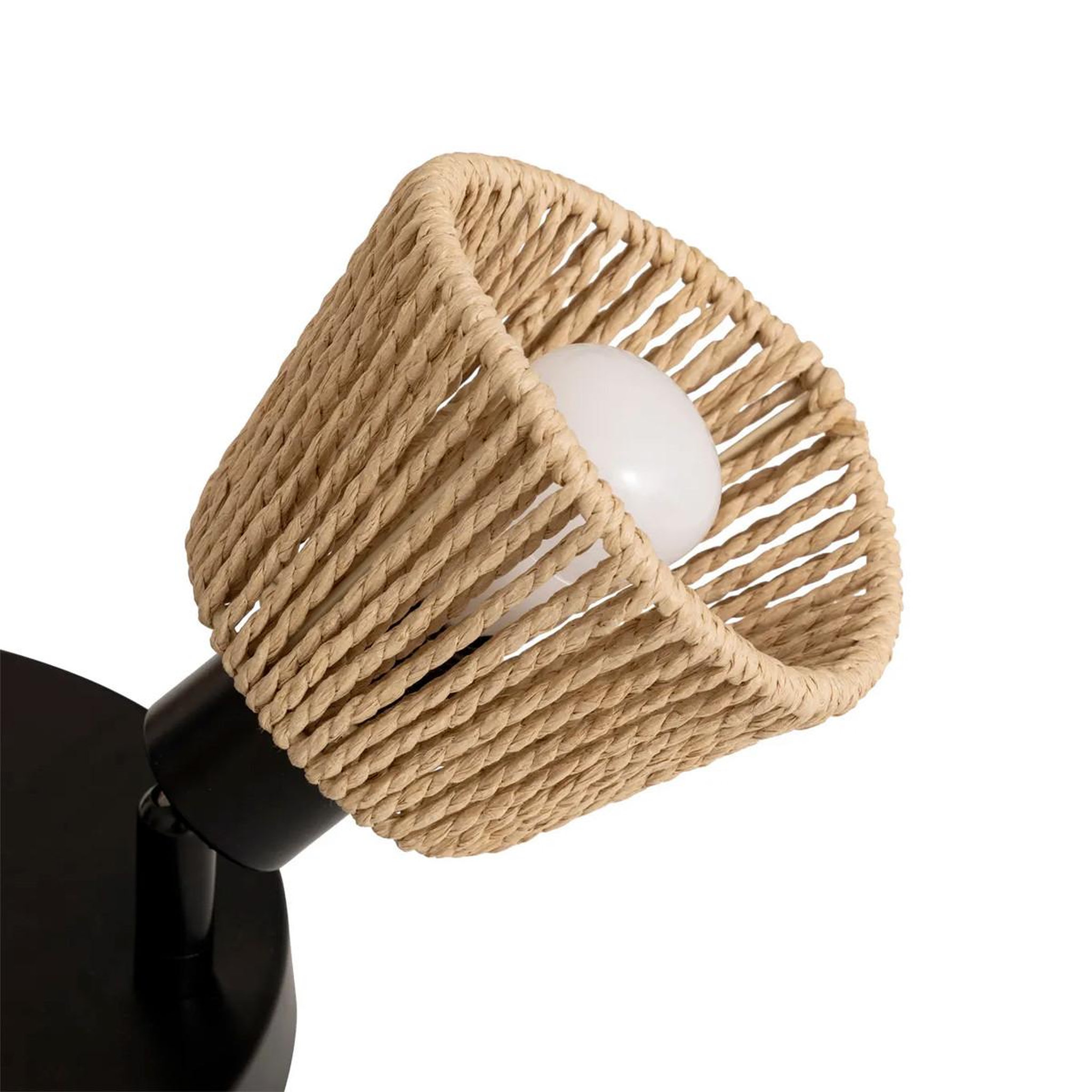 Voir la diapositive 2 : ATMOSPHERA Plafonnier 3 lampes orientables  myha  25cm naturel