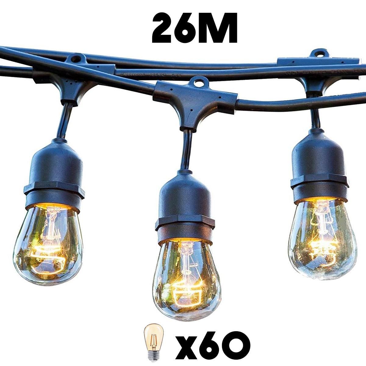 Lumisky Lot de 6 guirlandes MAFY Noir caoutchouc 6M