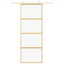 Voir la diapositive 3 : VIDAXL Porte coulissante dore 76x205 cm verre ESG clair et aluminium