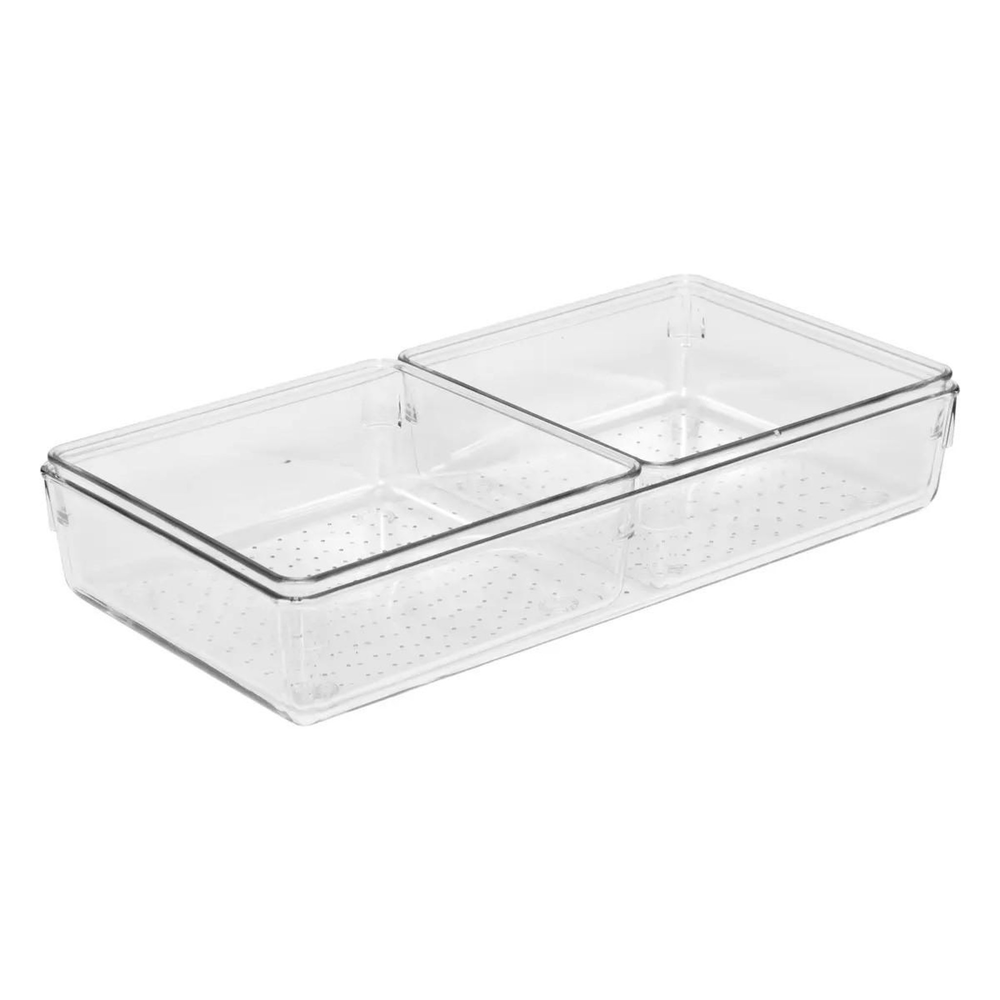 Voir la diapositive 2 : FIVE Lot de 3 organiseurs de tiroir  paul  30cm transparent