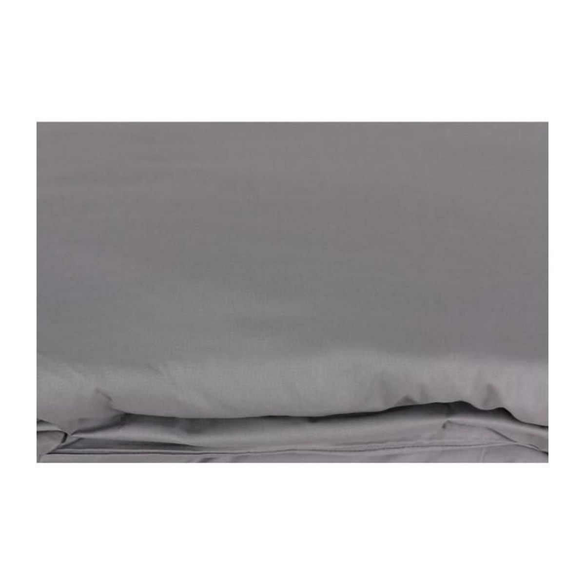 GENERIQUE Parure de lit - 129CTN62692 - 1 housse de couette 220 x 240 cm + 2 taies d'oreiller 60 x 60 cm - 100% coton ranforcé - Gris