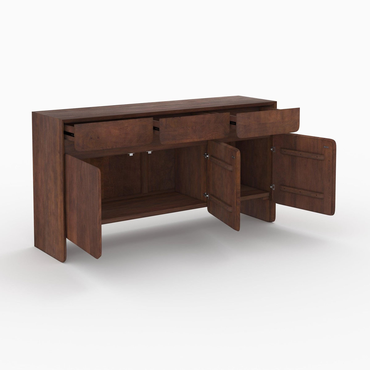 Rendez vous déco Buffet en bois de manguier avec 3 portes et 3 tiroirs-Achille