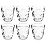 SECRET DE GOURMET Lot de 6 Gobelets Bas  Fabi'Eau  25cl Transparent