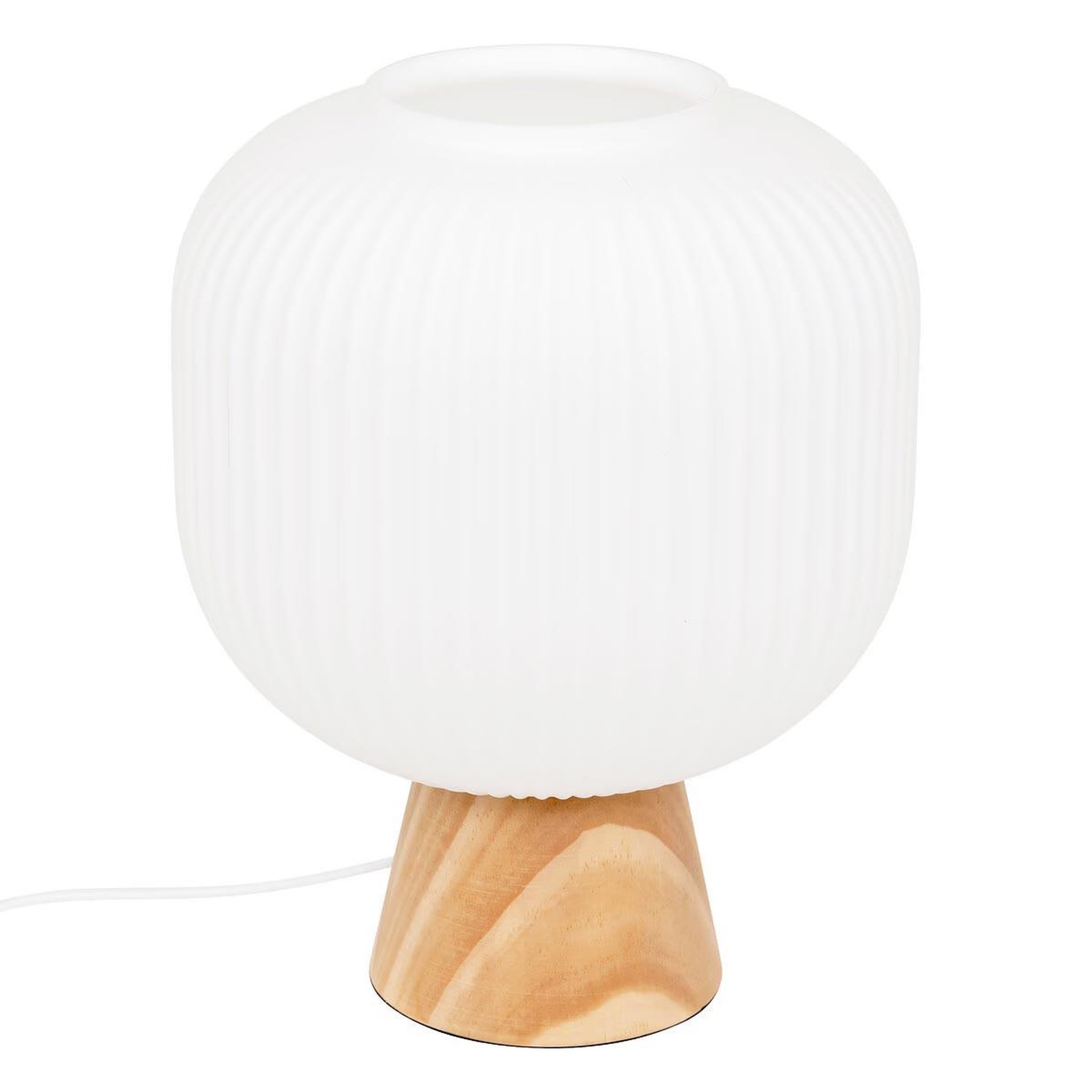 ATMOSPHERA Lampe à poser en verre  travis  25cm blanc