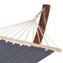 Voir la diapositive 3 : ID MARKET Hamac XL avec support bois et toile gris anthracite