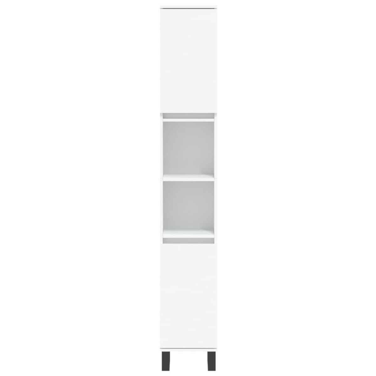 VIDAXL Armoire de salle de bain blanc 30x30x190 cm bois d'ingenierie