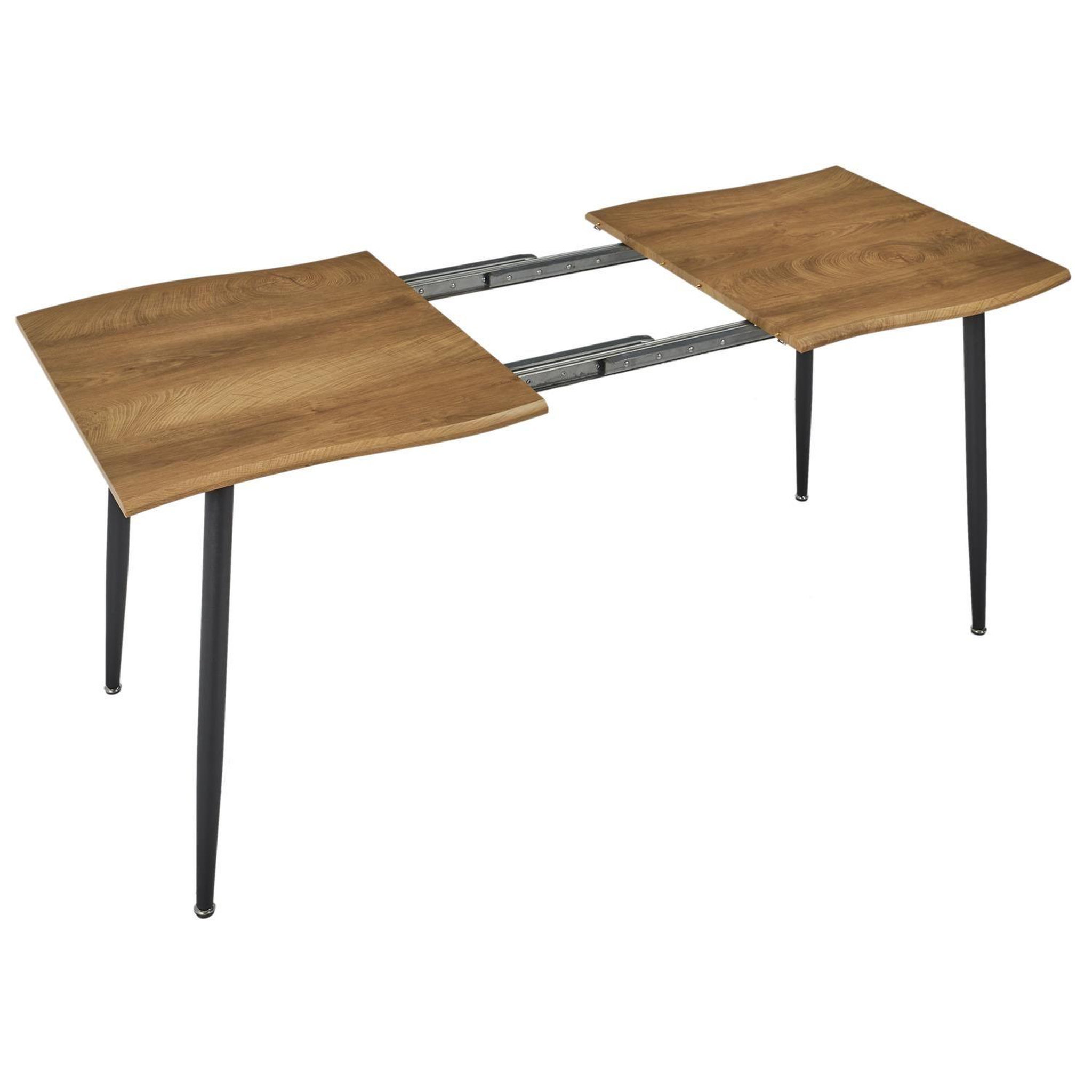 Voir la diapositive 5 : The Home Deco Factory Table à manger extensible forme organique 4 à 6 places abbott - marron et noir