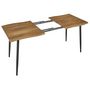 Voir la diapositive 5 : The Home Deco Factory Table extensible pour 4 à 6 personnes en bois Honoré  - Marron et noir