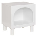 ATMOSPHERA Table de chevet 1 niche en bois TARA - Blanc