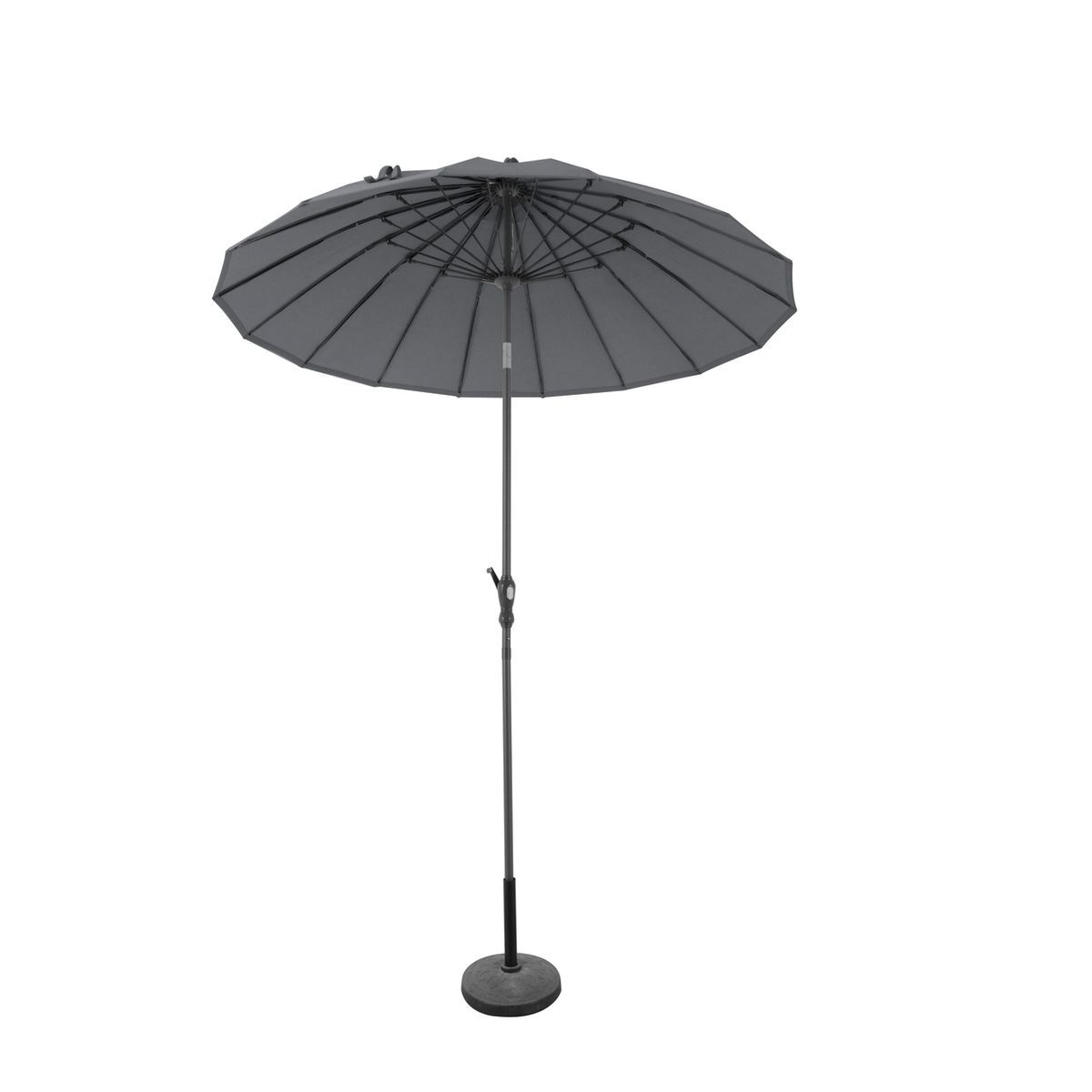GARDENSTAR Parasol droit de jardin gris acier D2.70m SHANGHAI