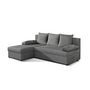 Voir la diapositive 4 : BEST MOBILIER Numancia - canapé d'angle réversible 4 places - convertible avec coffre - en tissu