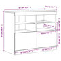 Voir la diapositive 6 : VIDAXL Buffet avec lumieres LED blanc 81x37x67 cm