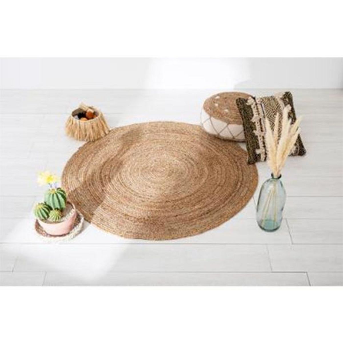 ATMOSPHERA Tapis Déco Rond en Jute  Bulo  120cm Beige