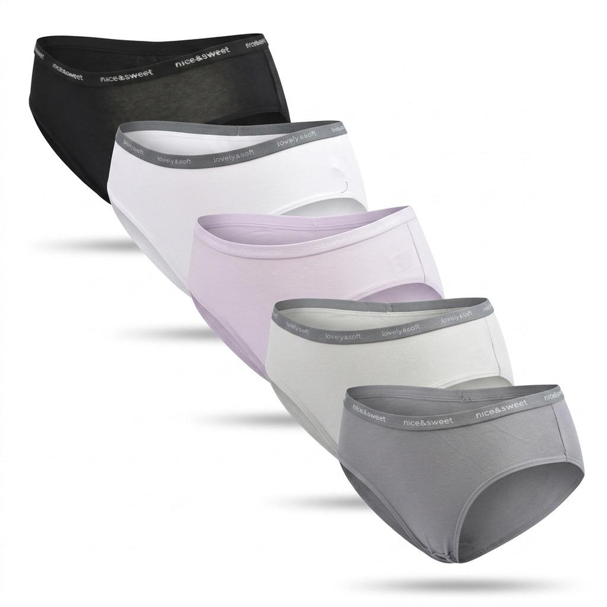 Voir la diapositive 1 : OZABI OZABI Lot 5 Culottes Femme Coton Mini Dentelle Nœud Satin
