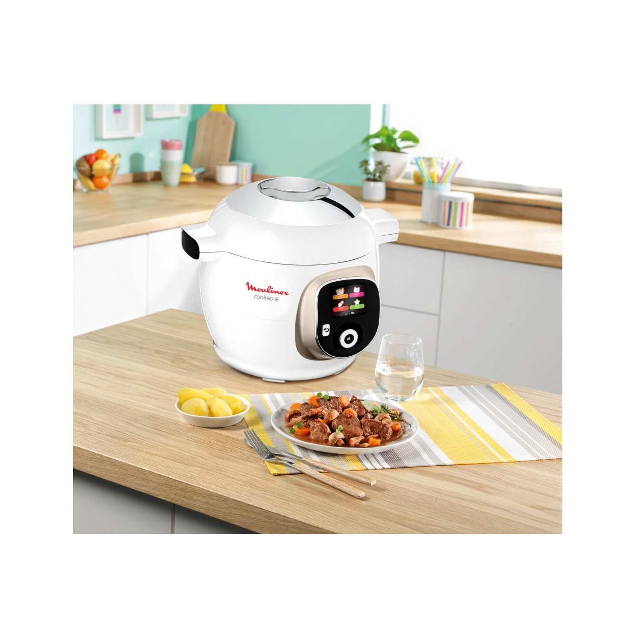 Voir la diapositive 3 : MOULINEX Multicuiseur intelligent 1600w blanc - yy5412fb