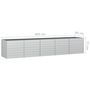 Voir la diapositive 6 : VIDAXL Lit sureleve de jardin 400x80x77 cm Acier galvanise Argente