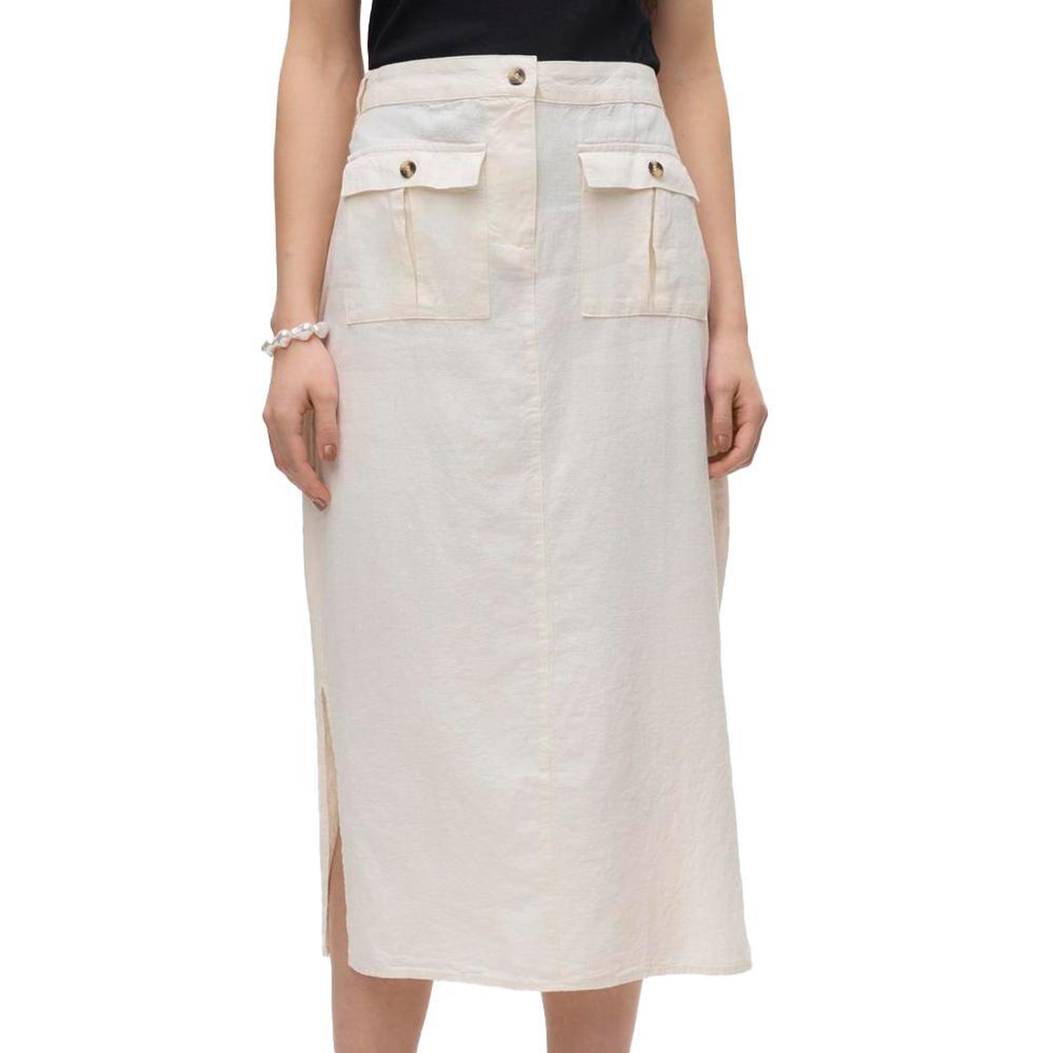 Vero Moda Jupe Ecru Femme Vero Moda Luna Pocket. Coloris disponibles : Beige
