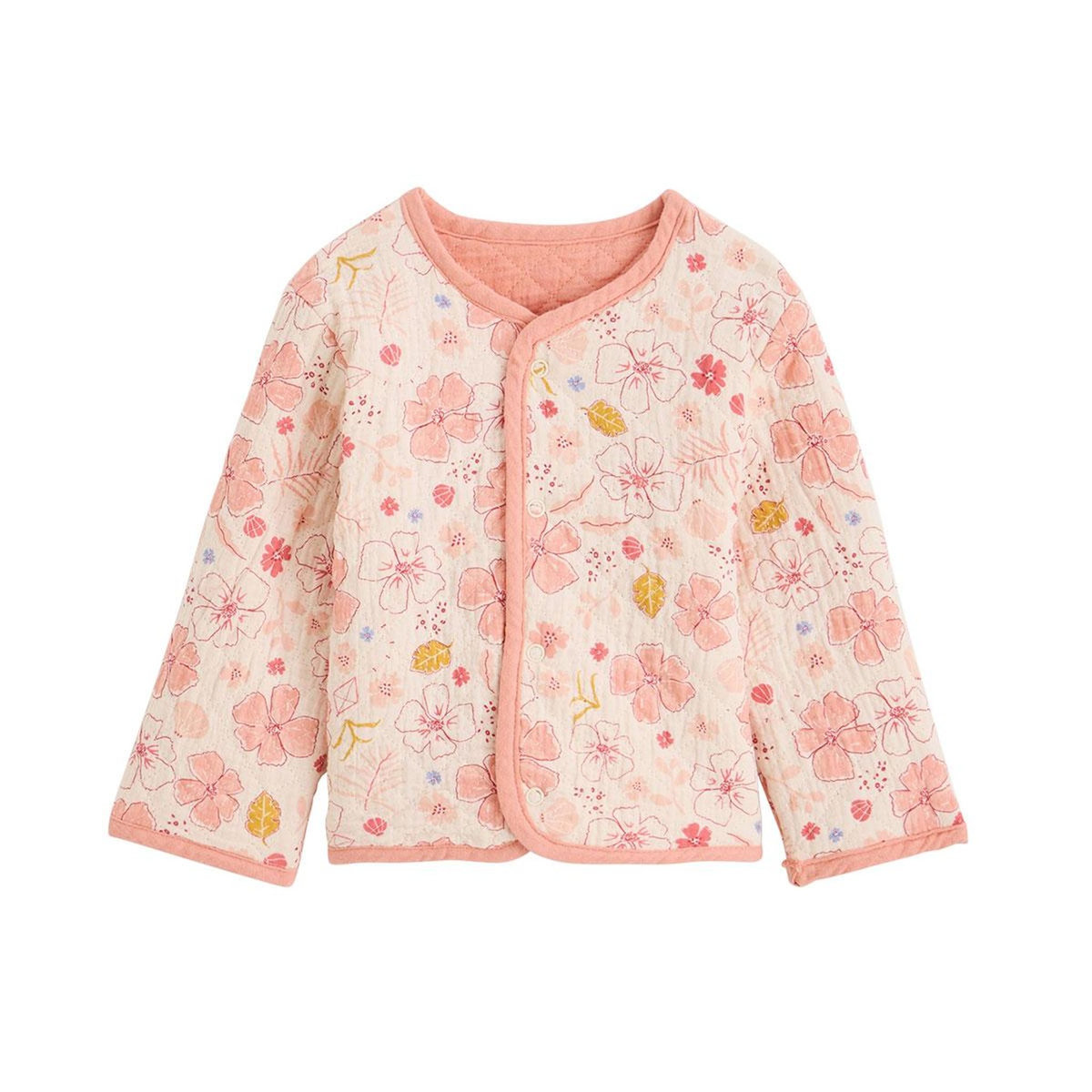Petit Béguin Veste réversible enfant en gaze de coton Santa Giulia