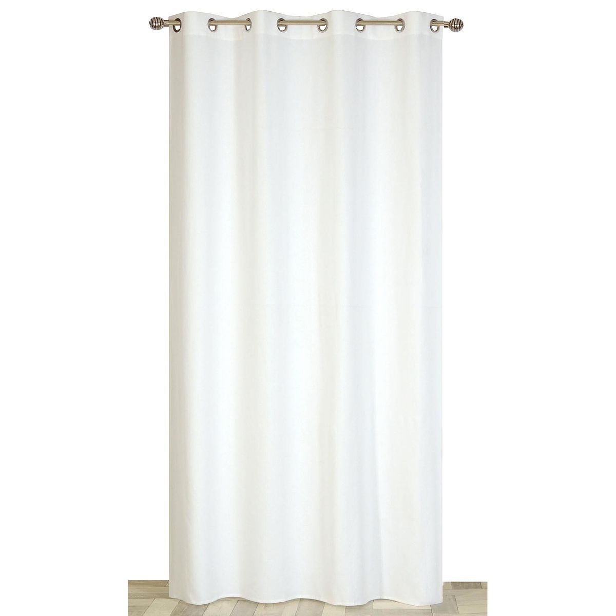 Rideau uni aspect Lin à oeillets