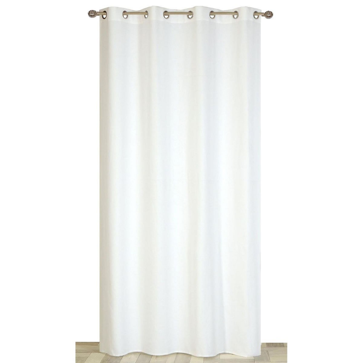 Rideau uni aspect Lin à oeillets