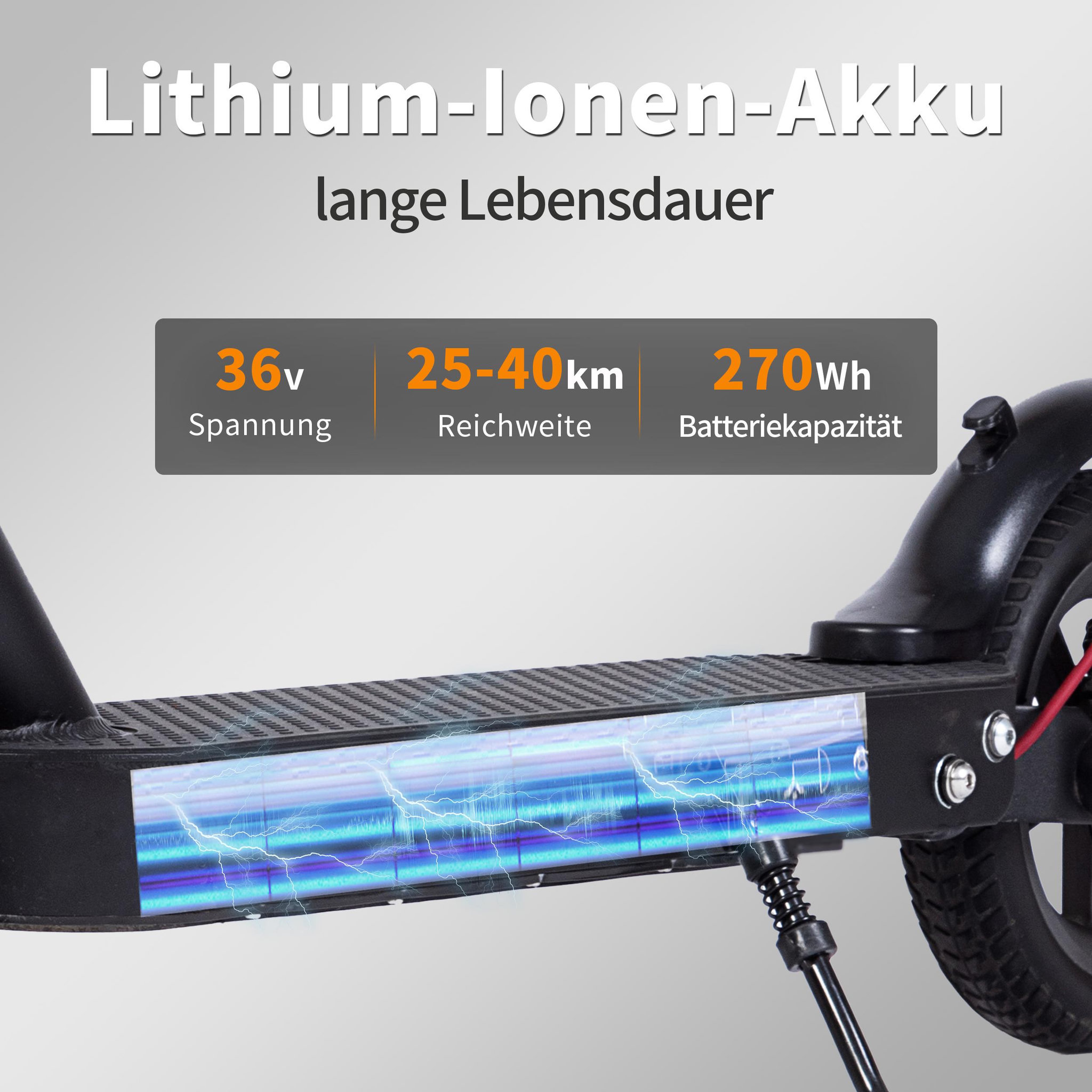 Voir la diapositive 5 : LEAWIN Trottinette électrique leawin e9, vitesse maximale 20 km/h, pneus pleins 8,5 , pliable