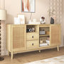 Voir la diapositive 5 : MERAX Buffet 3 porte(s) 2 tiroir(s) - 155 cm bois clair mdf