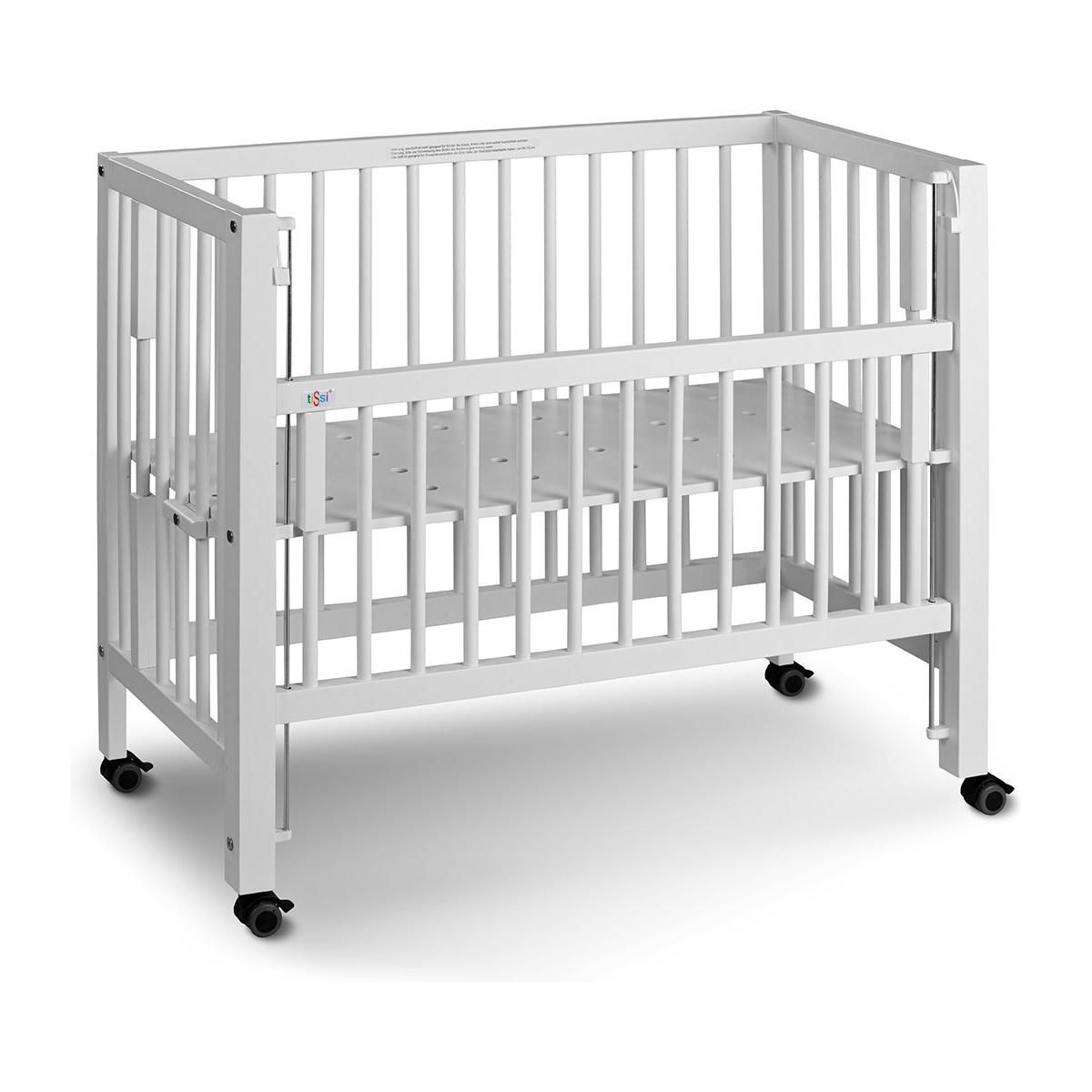 TISSI Lit blanc avec matelas 90x40