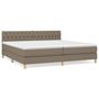 Voir la diapositive 2 : VIDAXL Sommier a lattes de lit avec matelas Taupe 200x200 cm Tissu