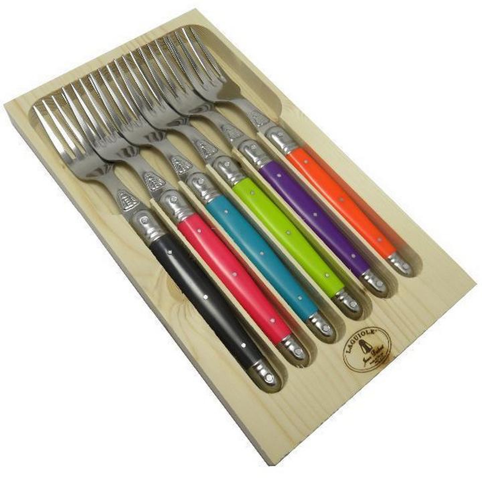 Voir la diapositive 2 : Jean dubost Coffret de 6 fourchettes de table - LOO60181TON