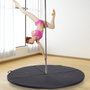 Voir la diapositive 2 : HOMCOM Tapis de pole dance pliable - pole dance mat - tapis de protection Ø 150 cm épaisseur 5 cm - revêtement PVC noir