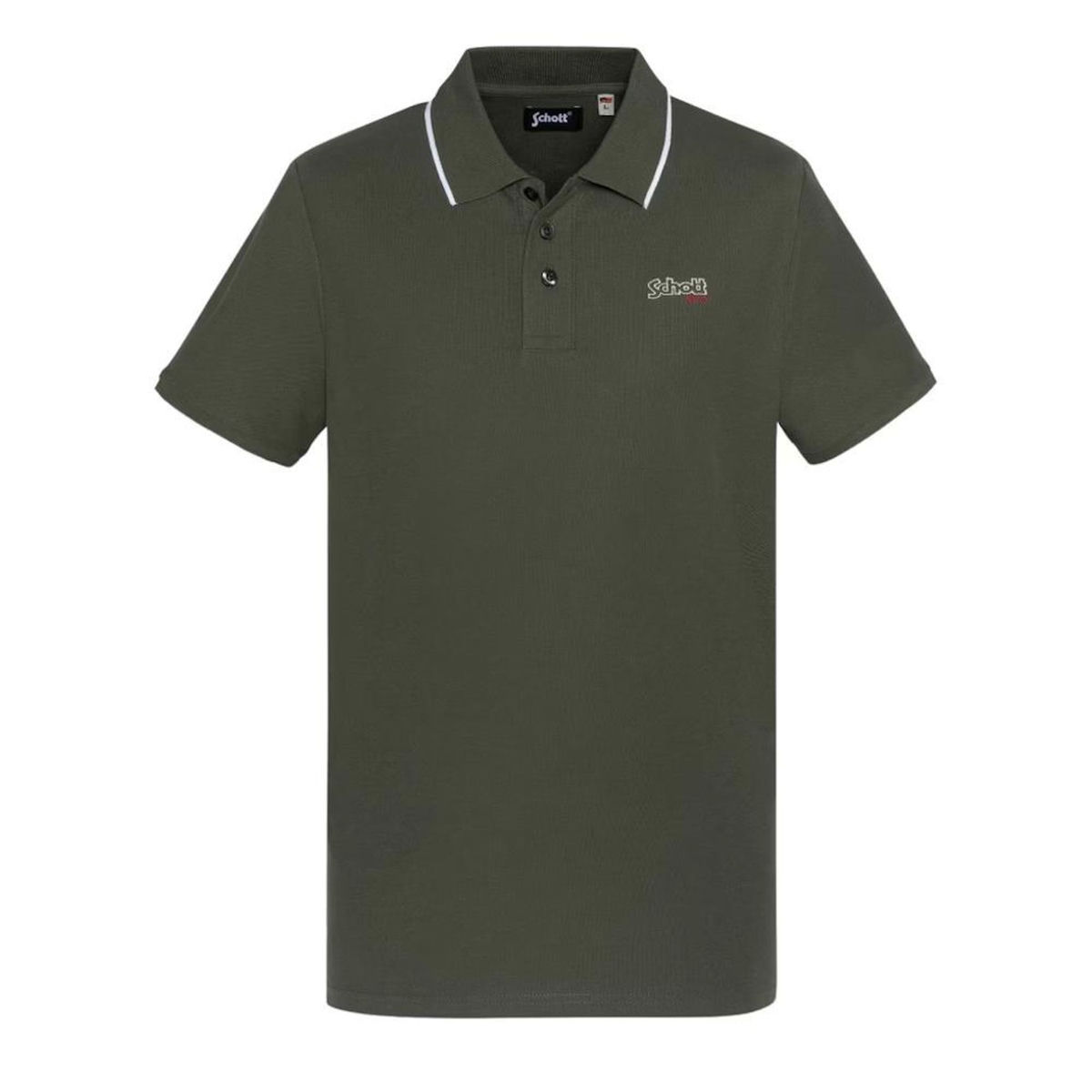 Schott Polo Kaki Homme Schott PAUL