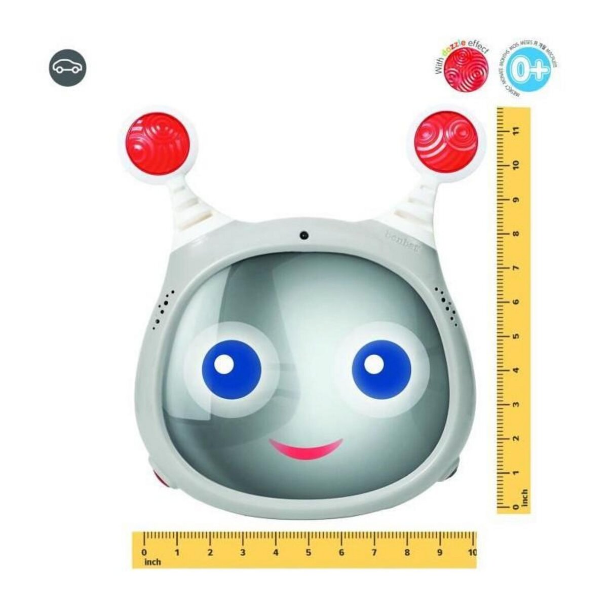 BENBAT Miroir rétroviseur - BENBAT - Oly - Miroir d'appui-tete réglable avec télécommande - 25,4 x 29,7 x 7,8 cm - Beige